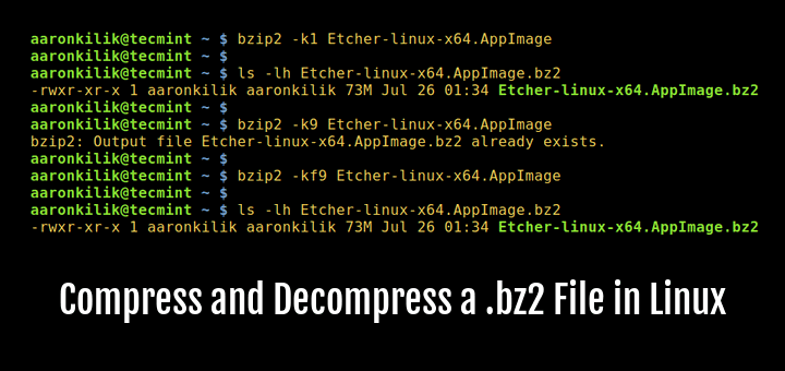 如何在 Linux 中压缩和解压缩 .bz2 文件