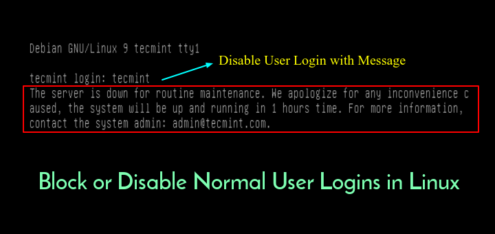 如何在 Linux 中阻止或禁用普通用户登录