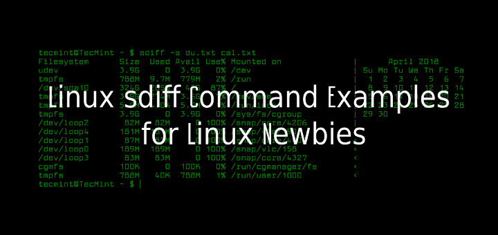 面向 Linux 新手的 Linux sdiff 命令示例