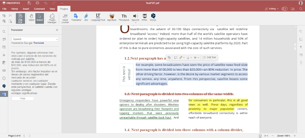 如何在 Linux 中使用 ONLYOFFICE Docs 处理 PDF 文件 - Cdgzu.com