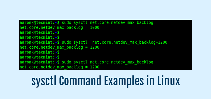 如何使用 sysctl 命令修改 Linux 內核變量 - Cdgzu.com